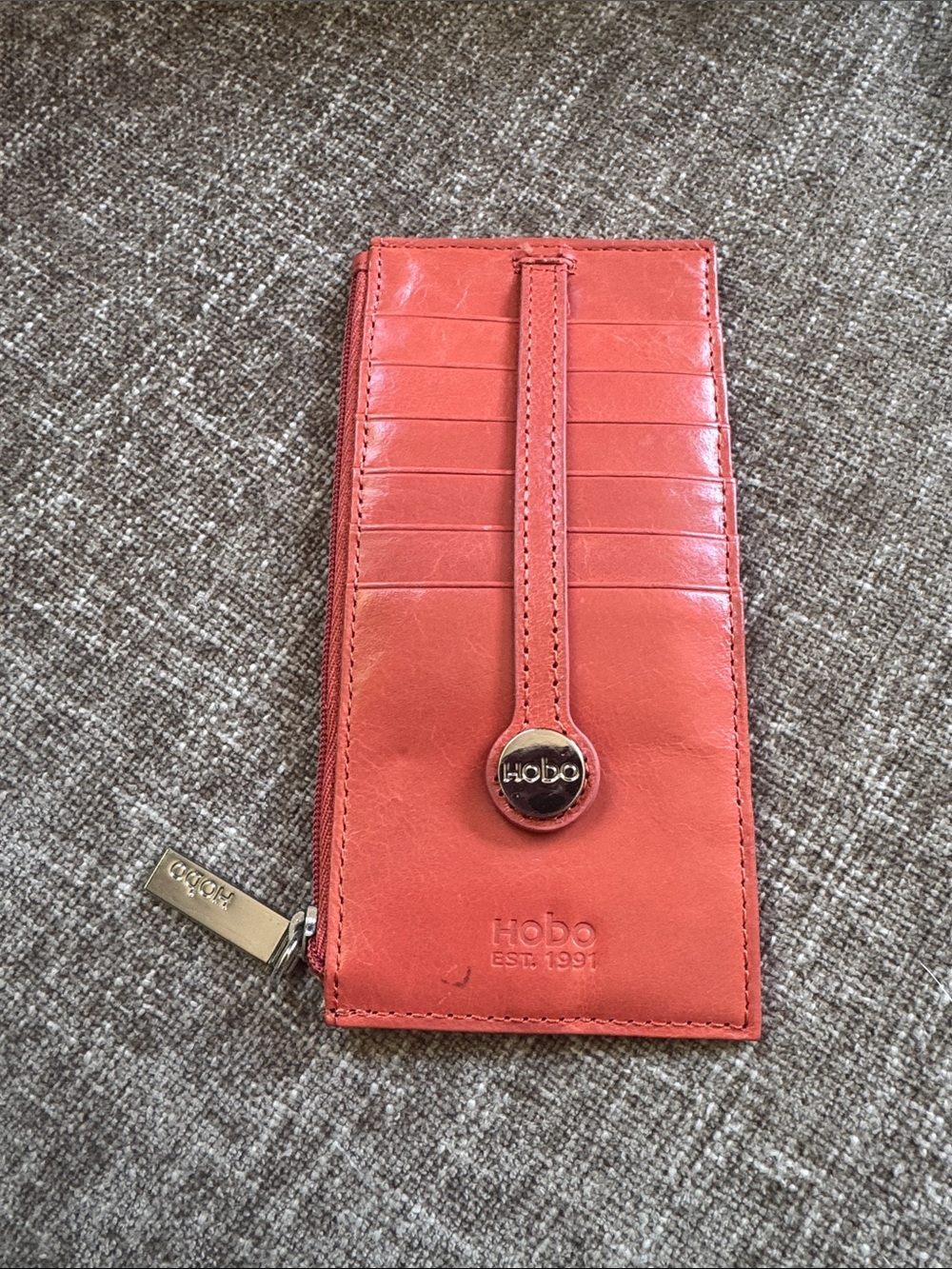 HOBO Coral Leather Slim Card & Cash Holder